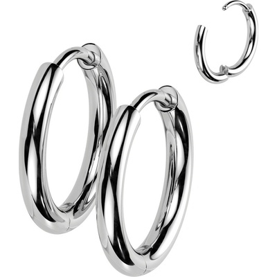 Steel Edge Titanové náušnice krúžky SETRH01-8 Steel