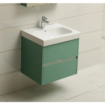 Inter Ceramic Конзолен pvc шкаф за баня icp 6049 - 6049 - 1 green (6049 - 1 green)