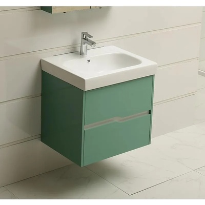 Inter Ceramic Конзолен pvc шкаф за баня icp 6049 - 6049 - 1 green (6049 - 1 green)