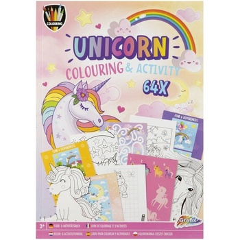 Moxy Книжка за оцветяване и дейности Еднорог, А4, 64 страниц (6605330042)