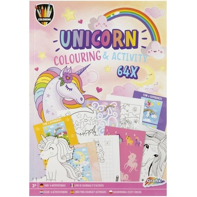 Moxy Книжка за оцветяване и дейности Еднорог, А4, 64 страниц (6605330042)