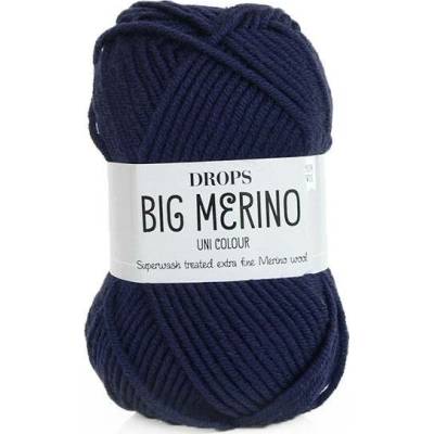 Příze DROPS Big Merino uni color 17 - tmavá modrá
