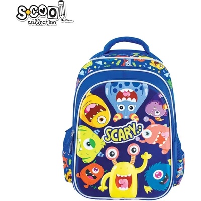 S-Cool Ученическа ергономична раница scool scary 3Д eva