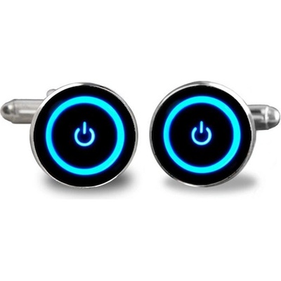 LMK manžetové knoflíčky Power button – Zboží Dáma