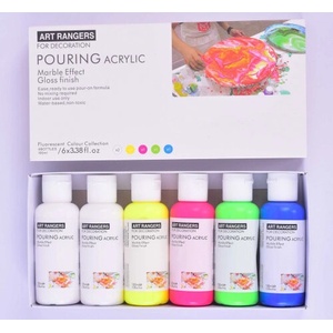 ART RANGER Акрилни бои ART RANGER, 6 бр x 100 ml, флуоресцентни