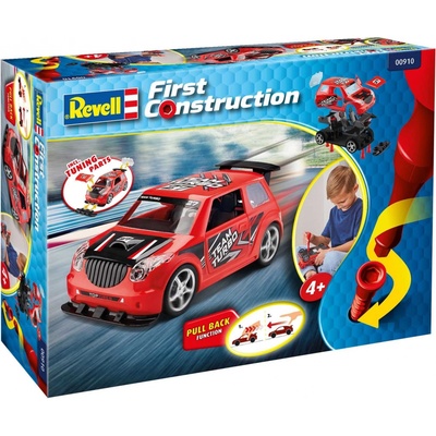 Revell First Construction auto 00910 Pull Back Rallye Car červené 1:20