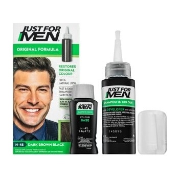 Just for men šampón na zakrytie sivých vlasov farba tmavo hnedá H45