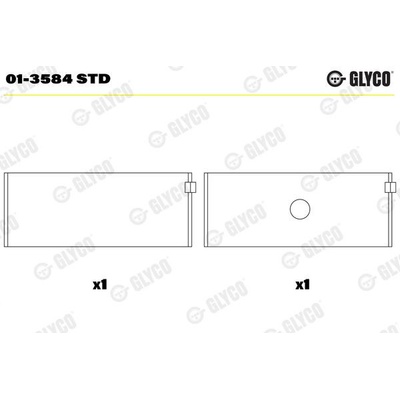 Ojniční ložisko GLYCO 01-3584 STD - sada