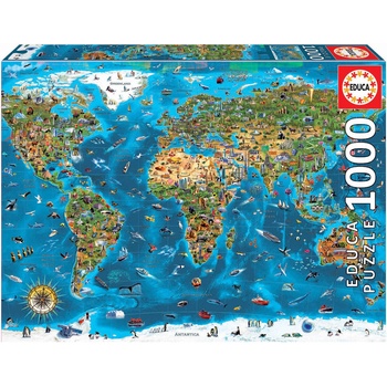 Educa Пъзел Educa - Чудесата на света, 1000 части (EDU19022)