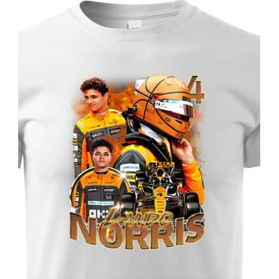 Dětské tričko F1 Lando Norris BíláCanvas Dětské tričko Bezvatriko.cz 2851