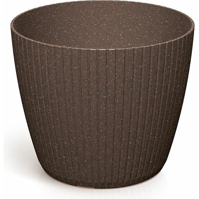 PROSPERPLAST Květináč LAMIA ECO WOOD káva ECO 11,9 cm