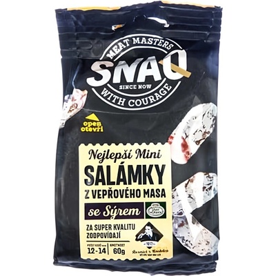 Kostelecké Uzeniny Snaq Salámek mini se sýrem 60 g