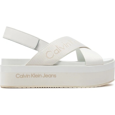 Calvin Klein Jeans Сандали Calvin Klein Jeans Flatform Sandal Sling In Mr YW0YW01362 Бял (Flatform Sandal Sling In Mr YW0YW01362)
