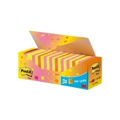 POST-IT Bločky Post-it Super Sticky neónová 76x76 zvýhodnené balenie (MM654024)