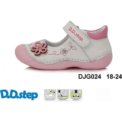 D.D.Step Kožené balerínky H015 kvet white