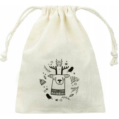 Allbag VRECKO VIANOČNÉ BAVLNENÉ 10x15 cm EKO na DARČEKY Drobnosti Bižutériu