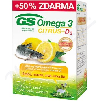 GS Omega 3 Citrus 90 kapslí