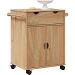 vidaXL Кухненска количка OTTA 59x45x80 см борово дърво масив (4013464)