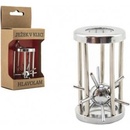 Hlavolamy Hlavolam ježek v kleci kovový chromovaný 4,5 x7,5 cm