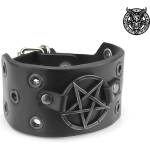 Leather & steel fashion гривна Leaky pentagram - LSF1 142