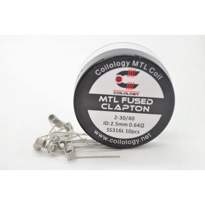 Coilology předmotané spirálky pro MTL Fused Clapton SS316L 10ks