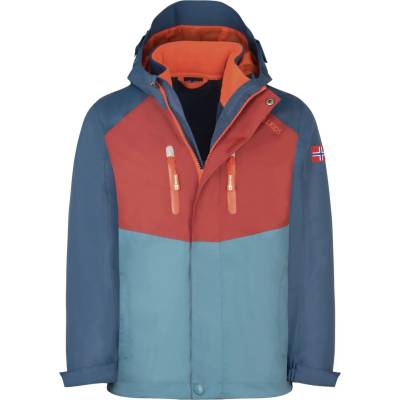 TROLLKIDS Детско 3-в-1 яке Trollkids Kid's Bryggen 3in1 Jacket 3-in-1 jacket - Carmin Red / Mystic Blue / Stormy Blue - размер 140 (EU) (703-2234-2117)