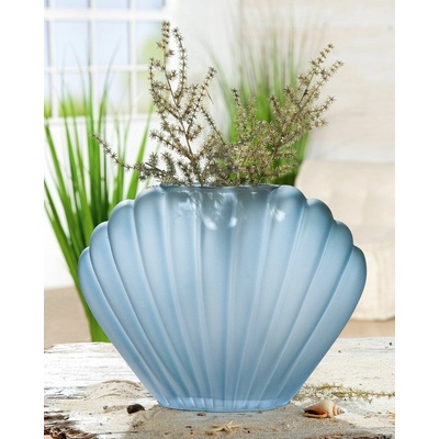 Gilde Gilde Sklenená váza Light Blue "Muschel"