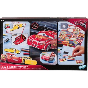 Totum Творчески комплект 3 в 1 Totum - Cars 3, Картонен 3D модел (T141094)