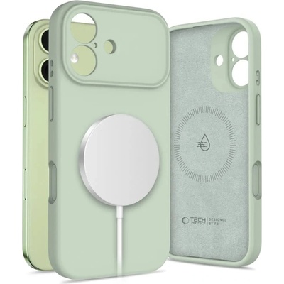 Tech-Protect Силиконов калъф Tech-Protect MagSafe за iPhone 17 - зелен (5906302334490)