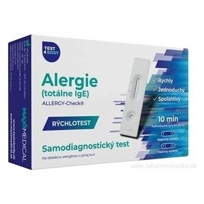 Veda.Lab MaxiMedical rychlotest alergie domácí test totální IgE výsledek do 10 minut