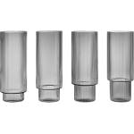 ferm LIVING Чаша за дълги напитки RIPPLE 300 ml, комплект от 4 бр. , сив, твърди LIVING (FERM100128112)