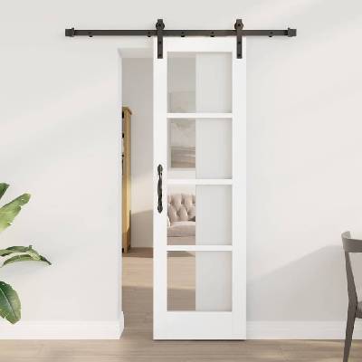 vidaXL Преплъзваща се врата ORKDAL Бяло 61 x 198, 5 см (3331930)