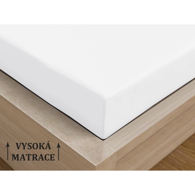 Brotex Napínací satén prostěradlo bílé 140x200