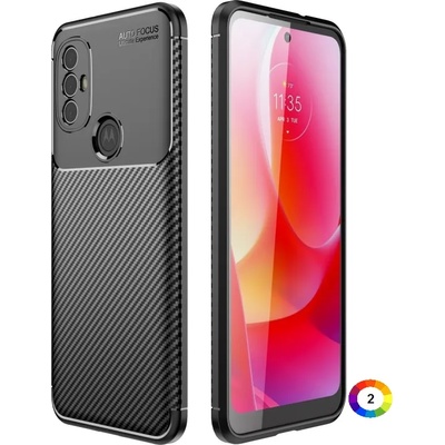 Motorola Moto G Power 2022 Удароустойчив Carbon Fiber Калъф и Протектор