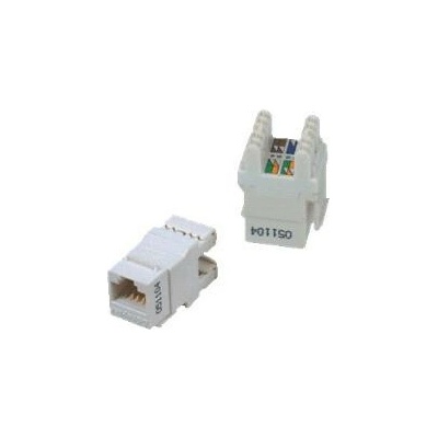 DATACOM UTP Keystone Cat6 biely Dual Slim zadný zárez