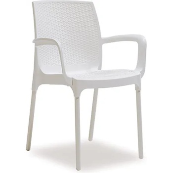 Image 1 of Novussi NOVUSSI-Стол SUNSET RATTAN (R008)БЯЛ D: 57cm/ H: 84cm/ W: 57cm/SH: 45 (0142309)