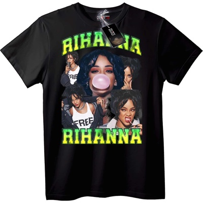 NOONEBRAND Тениска Риана Колаж - 2XL, Black