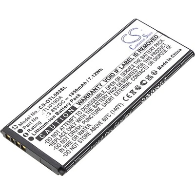 Cameron Sino Alcatel 1 CAMERON SINO Li-Ion батерия 3.85V / 1850mAh, съвместима с Alcatel TLi019DA, ЧЕРНА CS-OTL503SL (CS-OTL503SL)