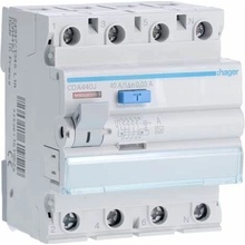 Hager 3+N-pólový 40A 30mA typ A 6kA CDA440J