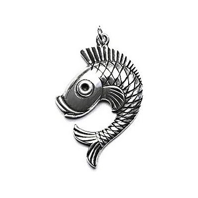 Čištín Stříbrný přívěsek ryba s patinou P 463