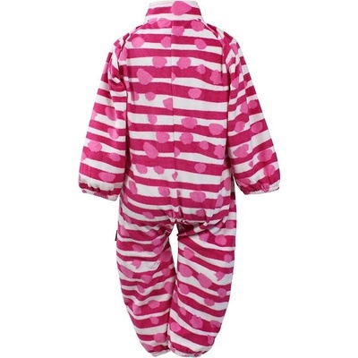 Dětský fleecový overal Huppa Roland fuchsia pattern