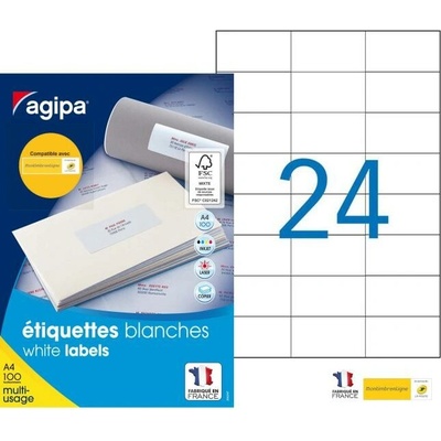 Etikety univerzálne 70x37mm Express Agipa A4 100 hárkov