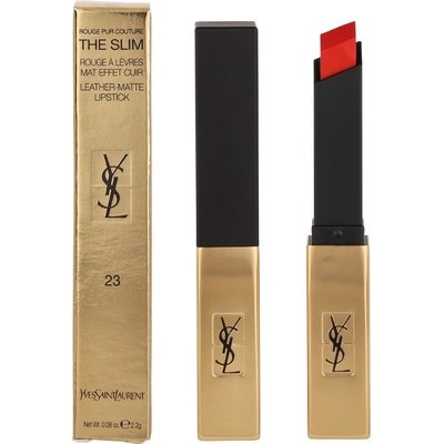 Yves Saint Laurent Rouge Pur Couture The Slim tenká matující rtěnka s koženým efektem 23 Mystery Red 2,2 g