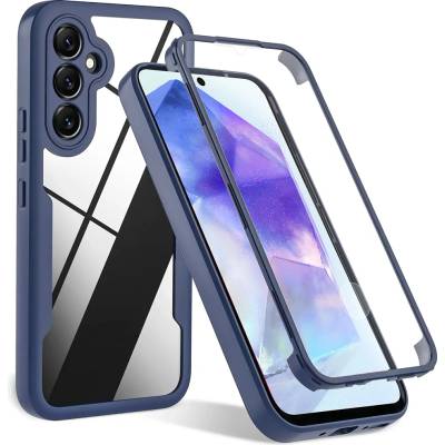Techsuit Калъф за Samsung Galaxy A54 + Протектор - ColorVerse 360 Series - Син