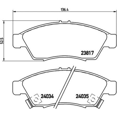 BREMBO Sada brzdových platničiek kotúčovej brzdy P79014