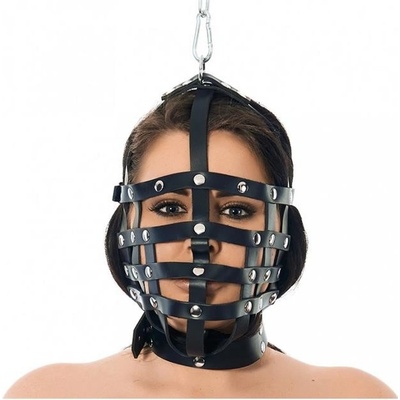 RIMBA bondage nastaviteľná kožená maska