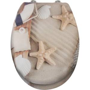 Pepita MDF Тоалетна седалка с бавно затварящ се капак - Sandy beach - бежово (P-7610)
