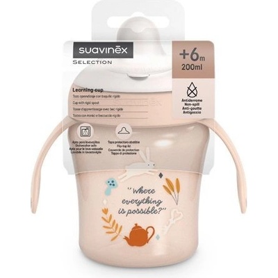 Suavinex nerozlievací hrnček Wonderland růžová 200 ml