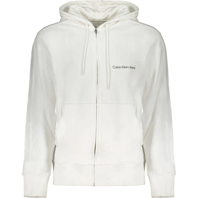 Calvin Klein Perfektná pánska mikina na zips Biela