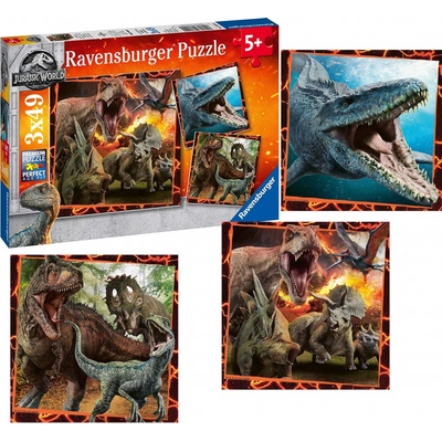 Ravensburger Jurský svět: Instinkt lovce 3 x 49 dílků
